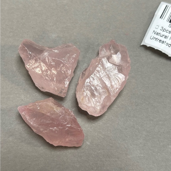 232CT Rough Rose Quartz 3PCS - Picture 11 of 12
